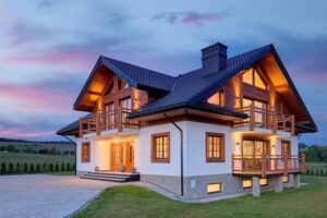 Das Haus unter dem Pass für Familien mit Kindern