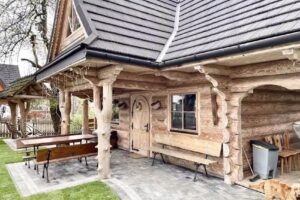 Highlander-Cottage im Garten