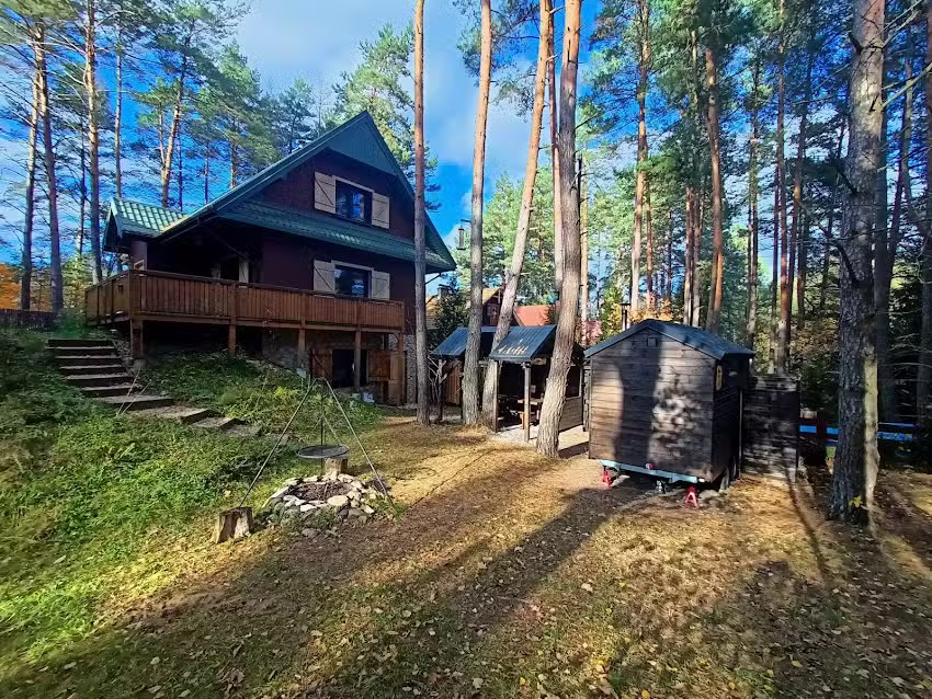 Forest cottage on the Tanew River