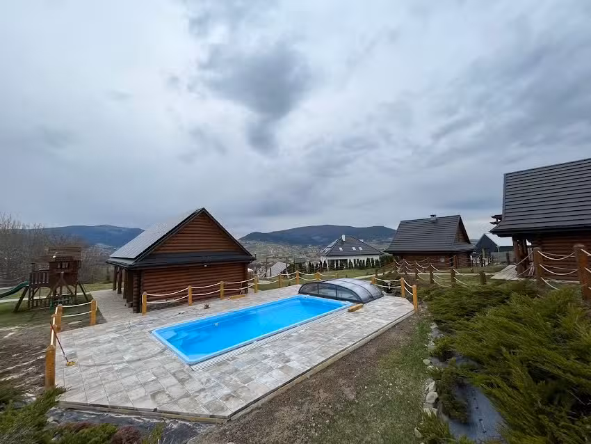 Zagroda Cottages – Ferienhäuser mit Kamin, in den Bergen, Sauna, Whirlpool, Swimmingpool | Beskiden