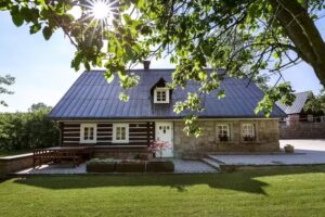 Mountain Cottage Above the Waterfall