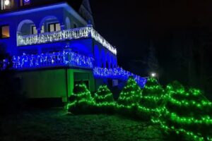 A forester’s lodge by the pond