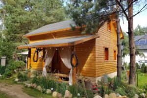 Accommodation Only 800m from Suntago Ranczo Gold Mania Cottages with Garden Grill Jacuzzi